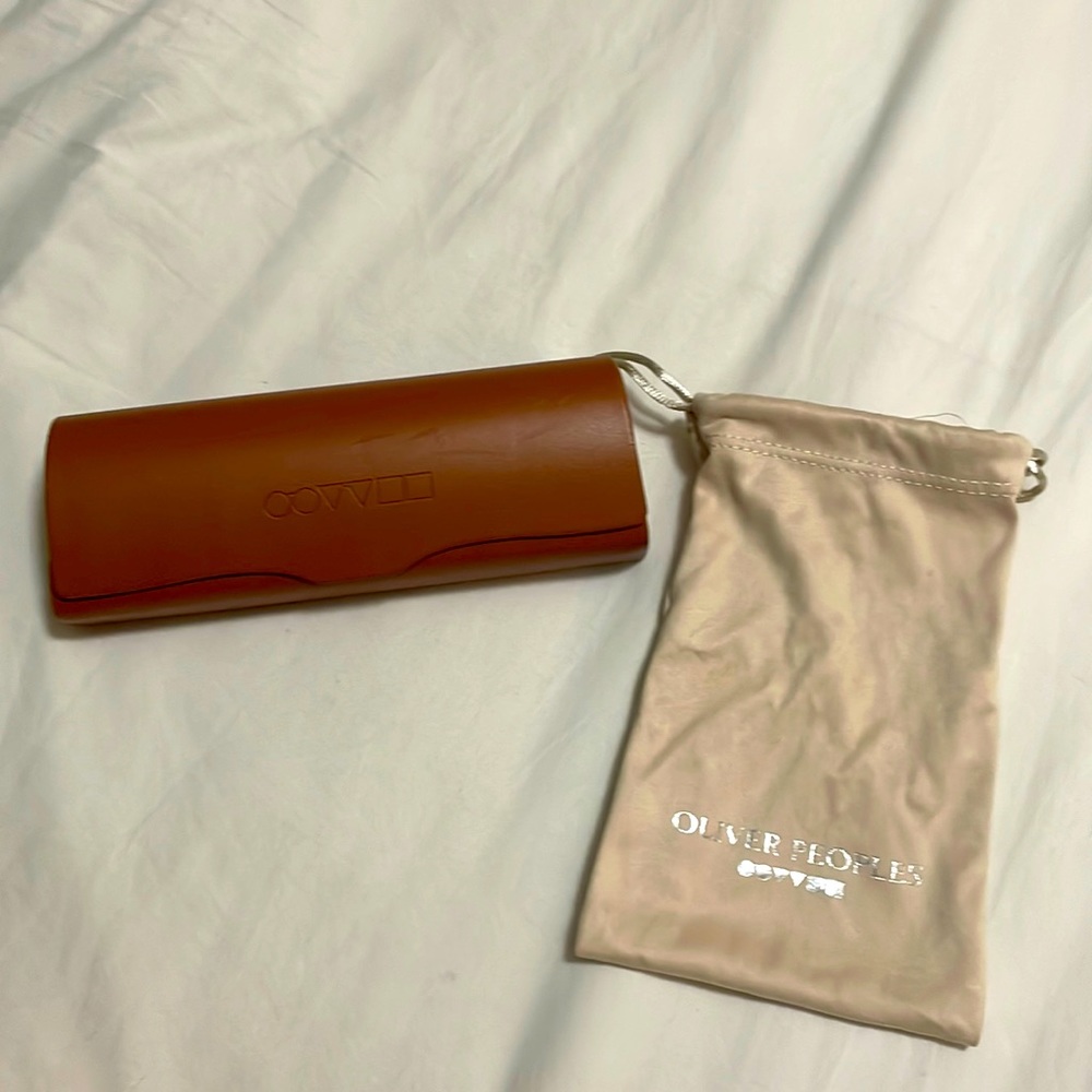 Oliver Peoples Hard Glasses Case and Soft Bag